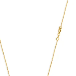 10 Karat Yellow & White Gold Diamond Open Circle Necklace