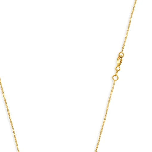 10 Karat Yellow & White Gold Diamond Open Circle Necklace