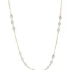14 Karat Yellow and White Gold Diamonds By The Yard Necklace