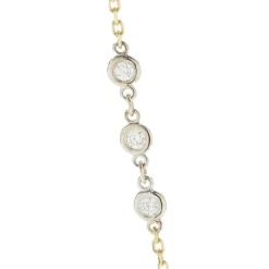 14 Karat Yellow and White Gold Diamonds By The Yard Necklace