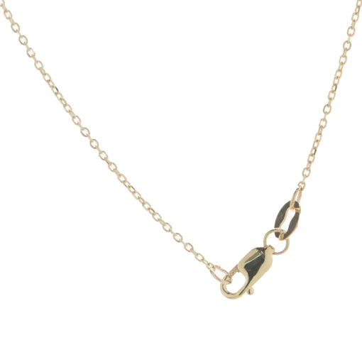 14 Karat Yellow Gold Alternating Diamond Smile Necklace