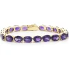 14 Karat Yellow Gold Amethyst Inline Bracelet