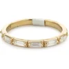 14 Karat Yellow Gold Baguette Cut Diamond Band