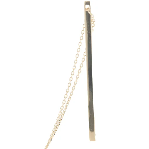 14 Karat Yellow Gold Bar Drop Necklace