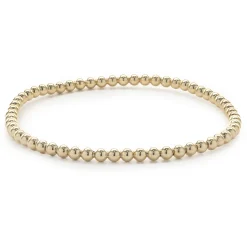 14 Karat Yellow Gold Beaded Flex Bracelet