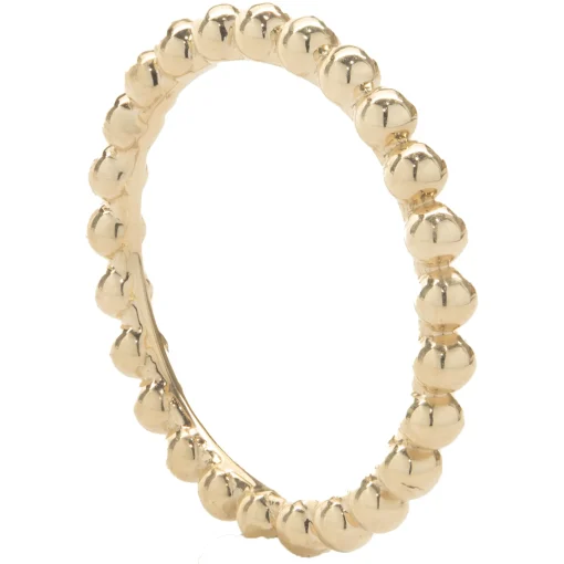 18 Karat Yellow Gold Beaded Band