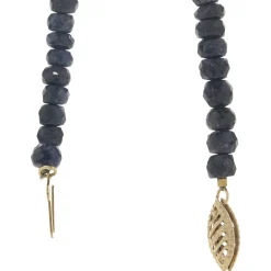 14 Karat Yellow Gold Beaded Sapphire and Pearl Necklace