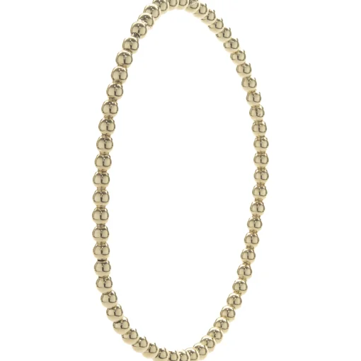 14 Karat Yellow Gold Beaded Flex Bracelet