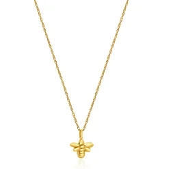 14 Karat Yellow Gold Bee Charm Necklace