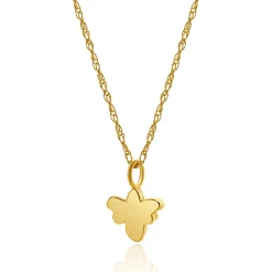 14 Karat Yellow Gold Bee Charm Necklace