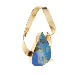 14 Karat Yellow Gold Black Opal Pendant