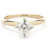 14 Karat Yellow Gold Cushion Cut Diamond Engagement Ring