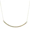14 Karat Yellow Gold Diamond Cut Smile Necklace