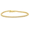 14 Karat Yellow Gold Diamond Tennis Bracelet