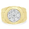 18 Karat Yellow Gold Diamond Cluster Ring