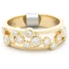 14 Karat Yellow Gold Diamond Bubble Band