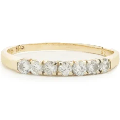14 Karat Yellow Gold Diamond Band