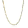 14 Karat Yellow Gold Diamond Inline Tennis Necklace