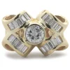 18 Karat Yellow Gold Diamond Bow Ring