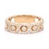 14 Karat Yellow Gold Diamond Weave Band