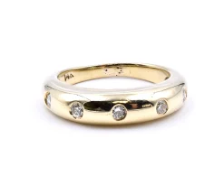 14 Karat Yellow Gold Diamond Band