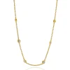 14 Karat Yellow Gold Diamond By The Yard Necklace