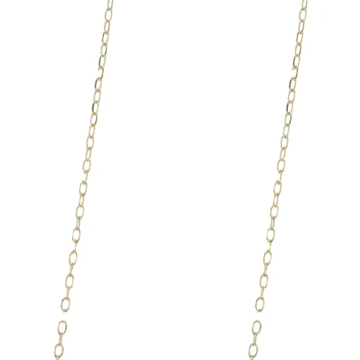 14 Karat Yellow Gold Diamond Cut Smile Necklace