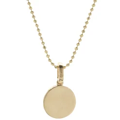 14 Karat Yellow Gold Diamond E Necklace