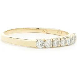 14 Karat Yellow Gold Diamond Band