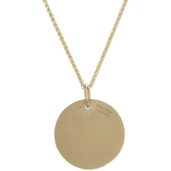 14 Karat Yellow Gold Diamond M Necklace