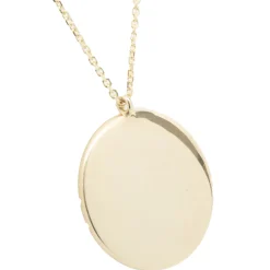 14 Karat Yellow Gold Diamond X&O Disc Necklace