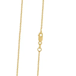 18 Karat Yellow Gold Diamond Cross Pendant Necklace
