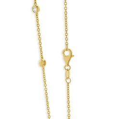 14 Karat Yellow Gold Diamond By The Yard Necklace