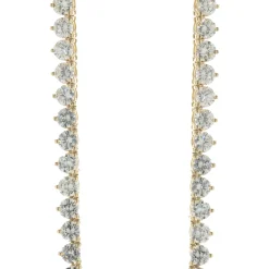 18 Karat Yellow Gold Diamond Tennis Necklace