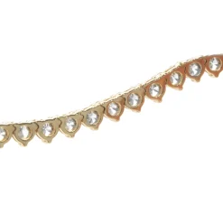18 Karat Yellow Gold Diamond Tennis Necklace