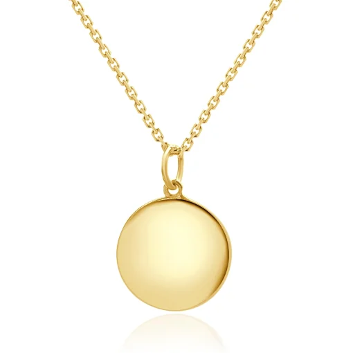 14 Karat Yellow Gold Diamond Initial I Necklace