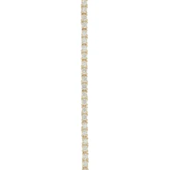 14 Karat Yellow Gold Diamond Tennis Bracelet