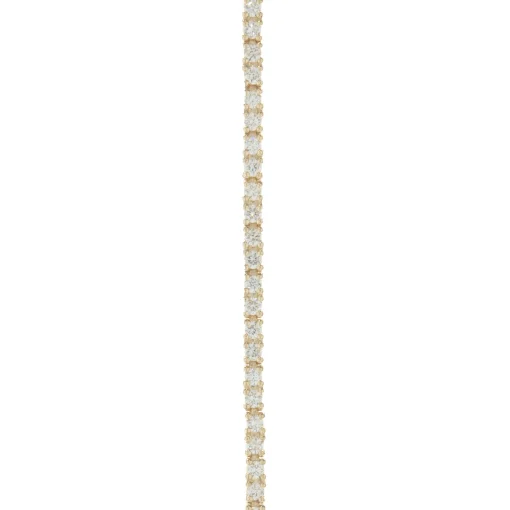 14 Karat Yellow Gold Diamond Tennis Bracelet
