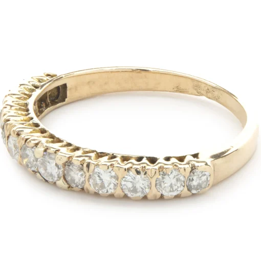 14 Karat Yellow Gold Diamond Band