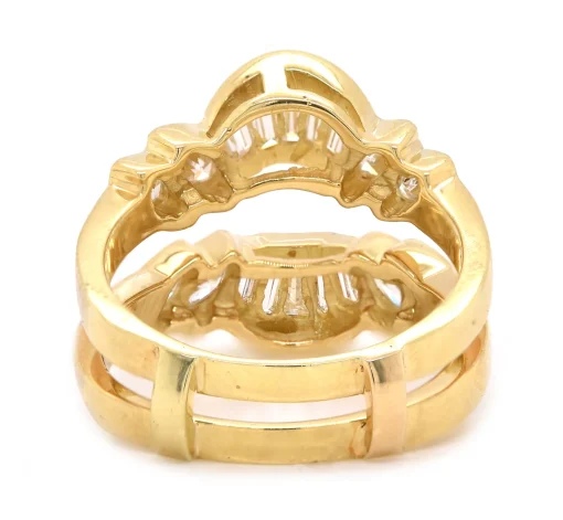 18 Karat Yellow Gold Diamond Ring Guard