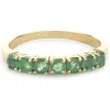 14 Karat Yellow Gold Emerald Band