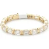14 Karat Yellow Gold Emerald Cut Diamond Band
