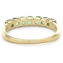 14 Karat Yellow Gold Emerald Band