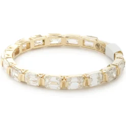 14 Karat Yellow Gold Emerald Cut Diamond Band