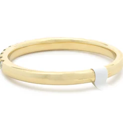 18 Karat Yellow Gold Emerald and Diamond Band