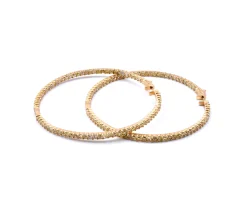 18 Karat Yellow Gold Fancy Yellow Diamond Hoop Earrings