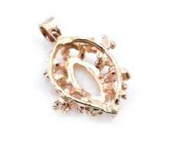 14 Karat Yellow Gold Free Form Opal Pendant