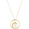 14 Karat Yellow Gold Freshwater Pearl Swirl Necklace