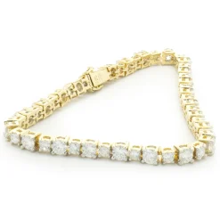18 Karat Yellow Gold Graduated Diamond Tennis Bracelet