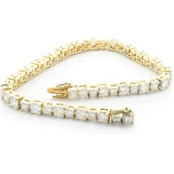 18 Karat Yellow Gold Graduated Diamond Tennis Bracelet